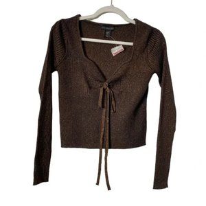 NWT House of Harlow Tie-Front Sweater Top -